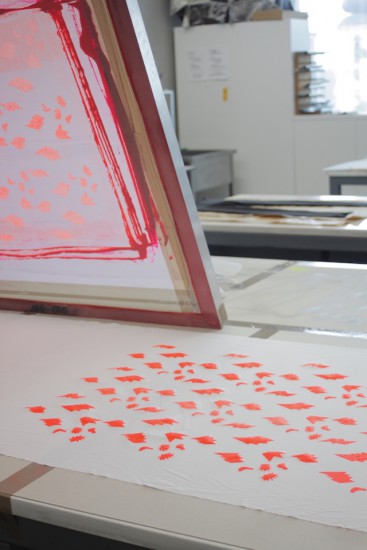 Contemporary printmaking on textiles in Poland | printing process